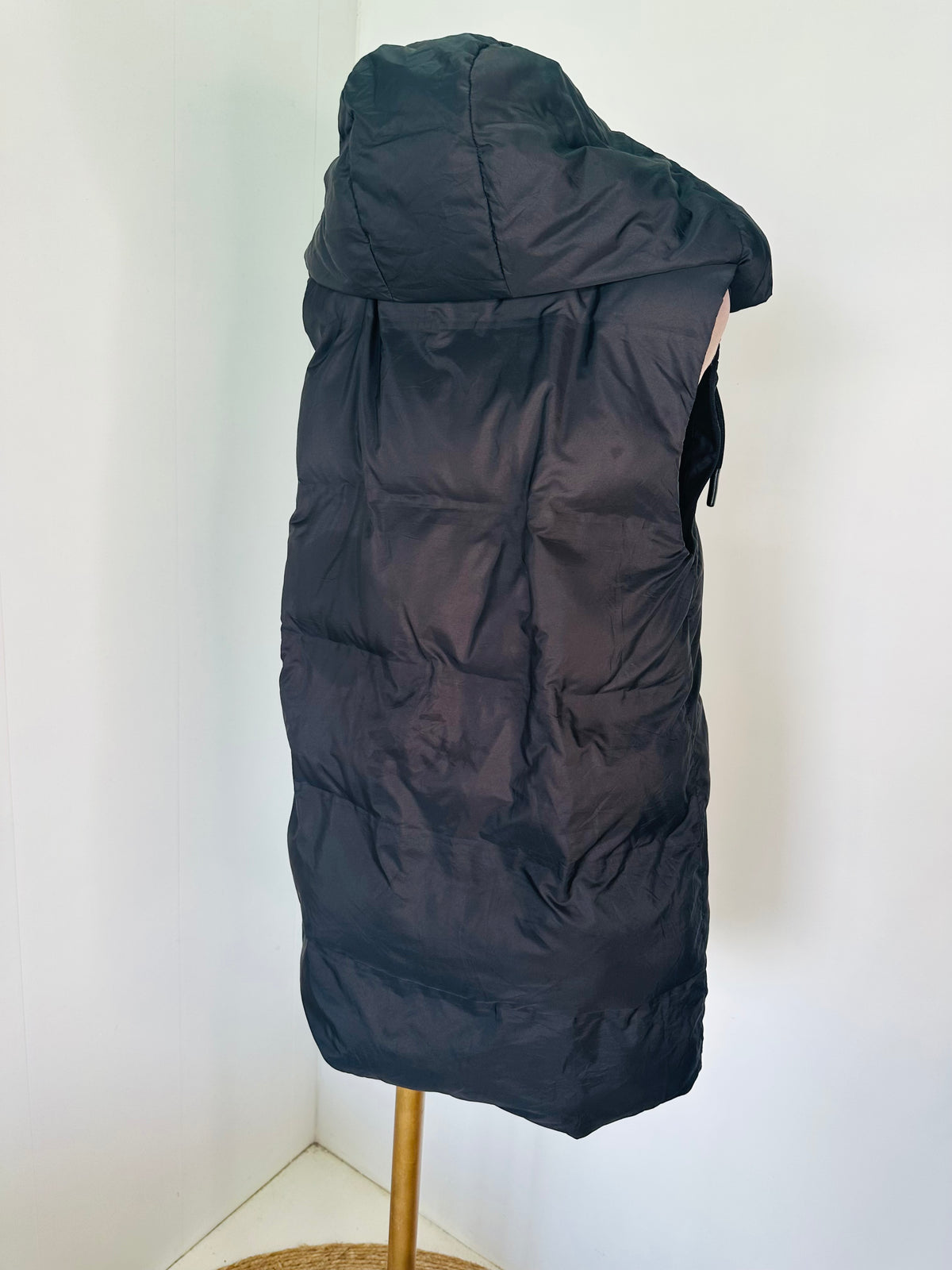 Chaleco negro largo