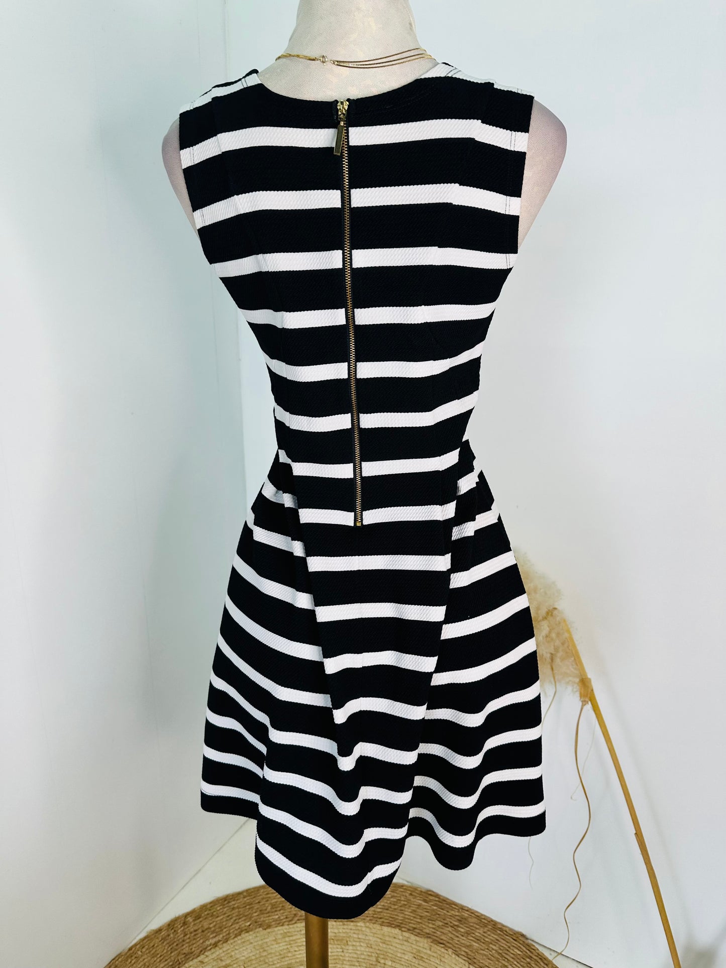 Vestido rayas negro