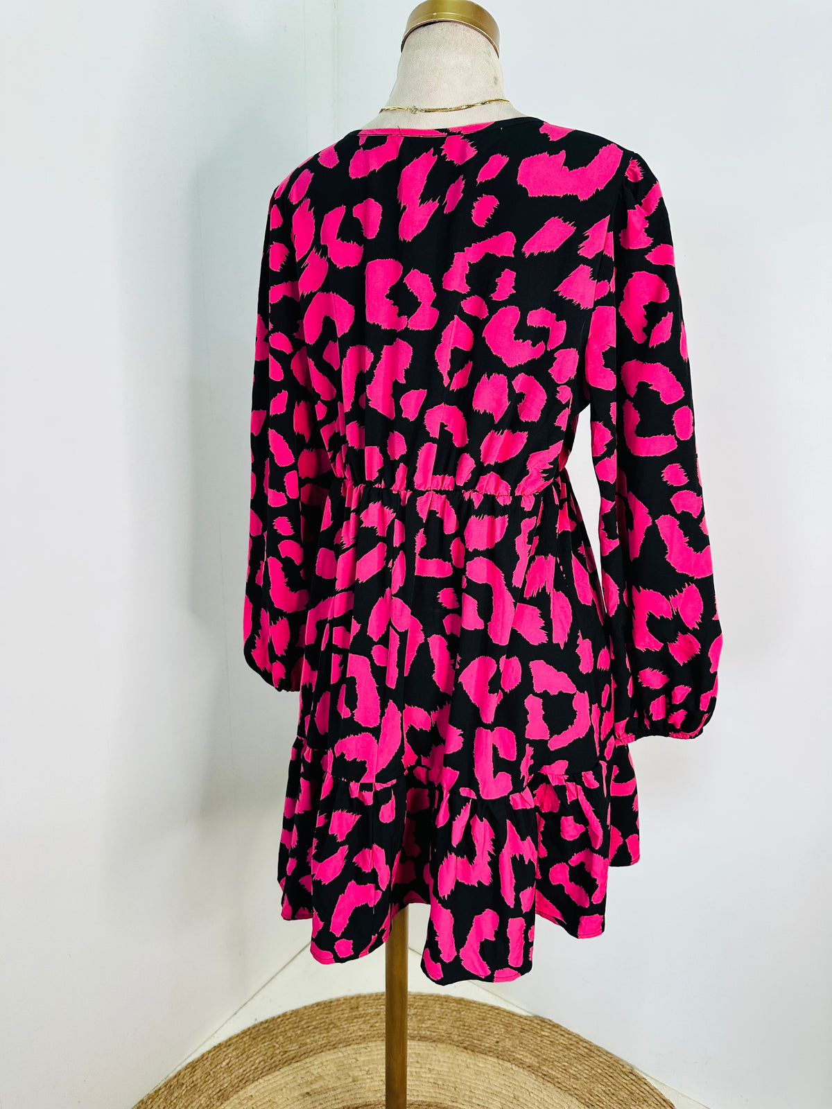 Vestido print fucsia
