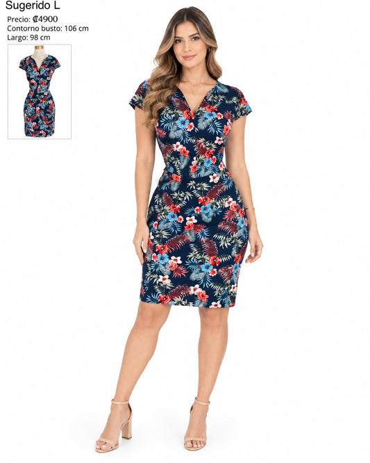 Vestido estampado flores