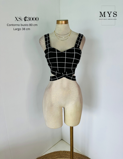 Blusa negra rayas