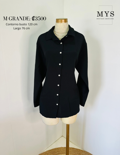 Blusa manga larga negra