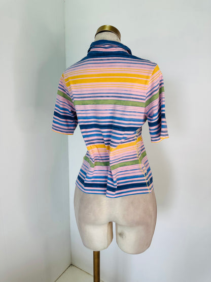 Blusa tipo polo rayas