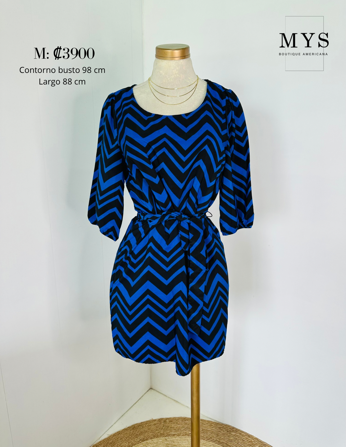 Vestido azul rayas