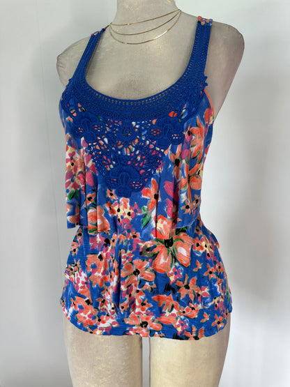 Blusa flores azul