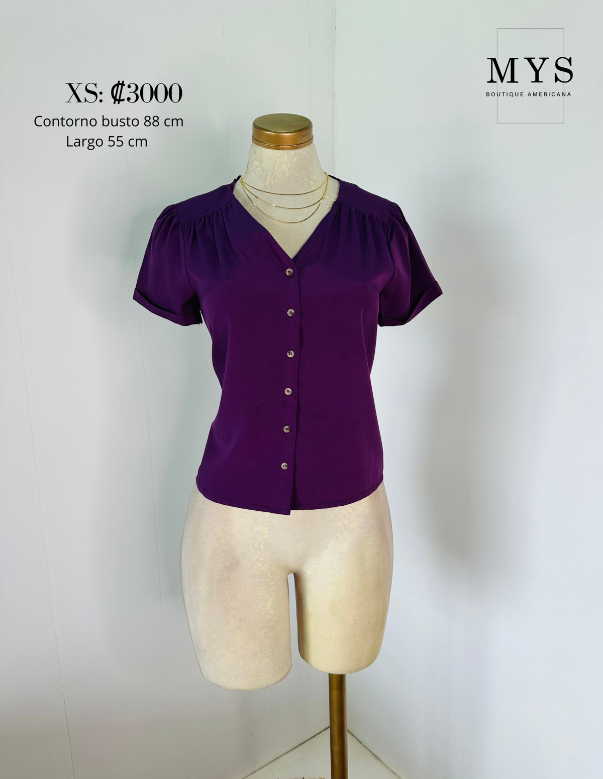 Blusa morada botones