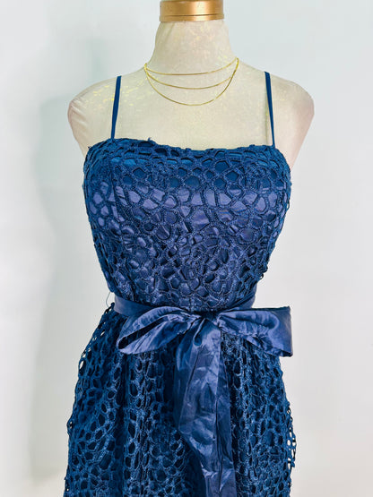 Vestido encaje azul