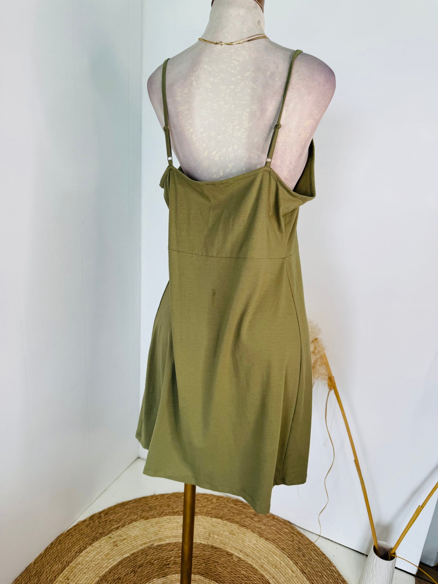 Vestido verde musgo