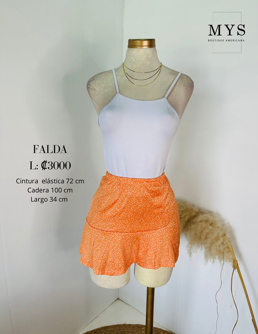Falda naranja