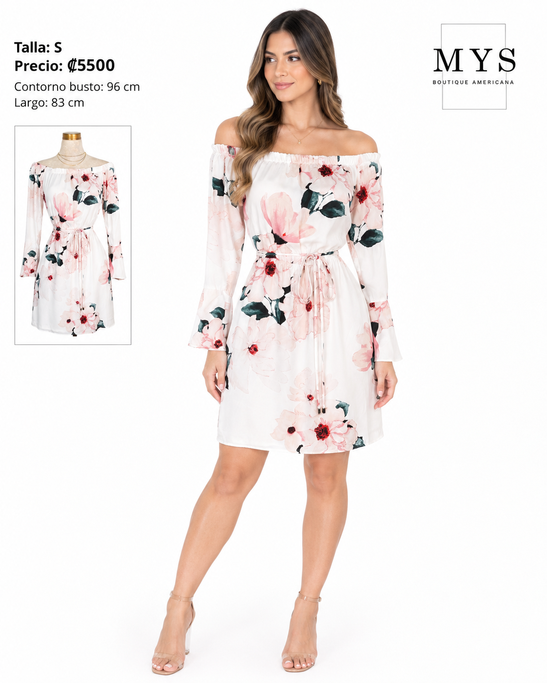 Vestido blanco flores