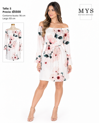 Vestido blanco flores