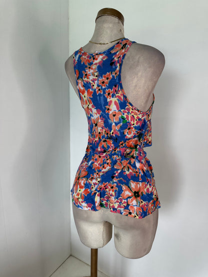 Blusa flores azul