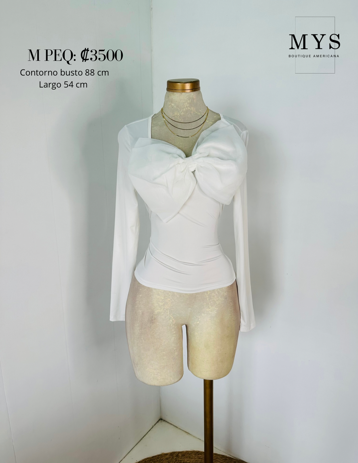 Blusa blanca lazo