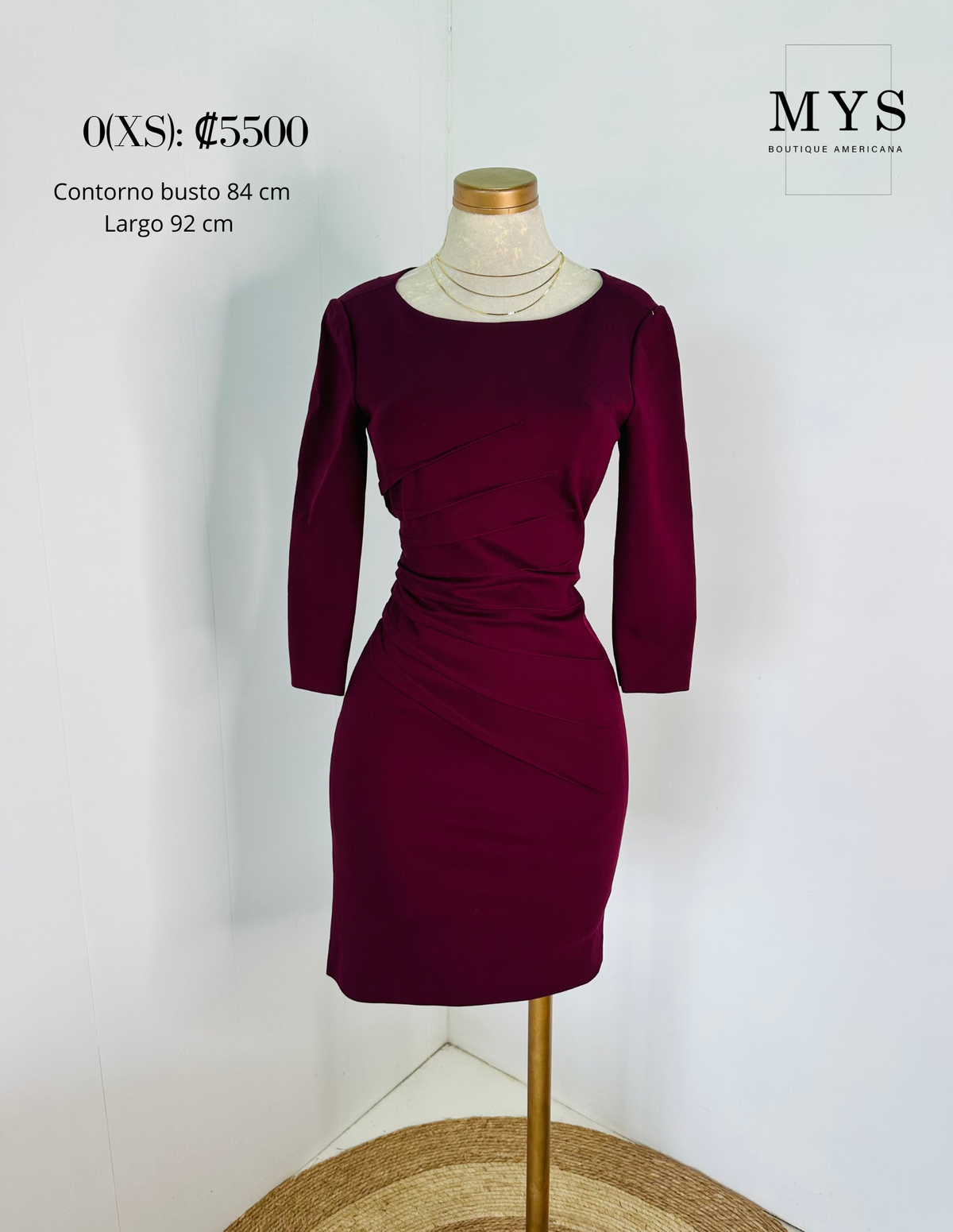 Vestido formal vino