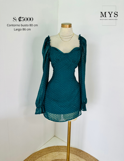 Vestido manga larga