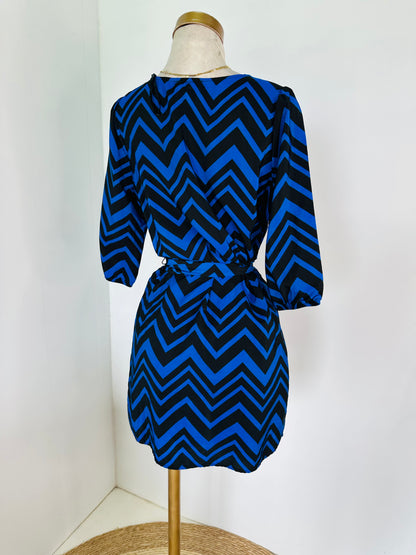 Vestido azul rayas