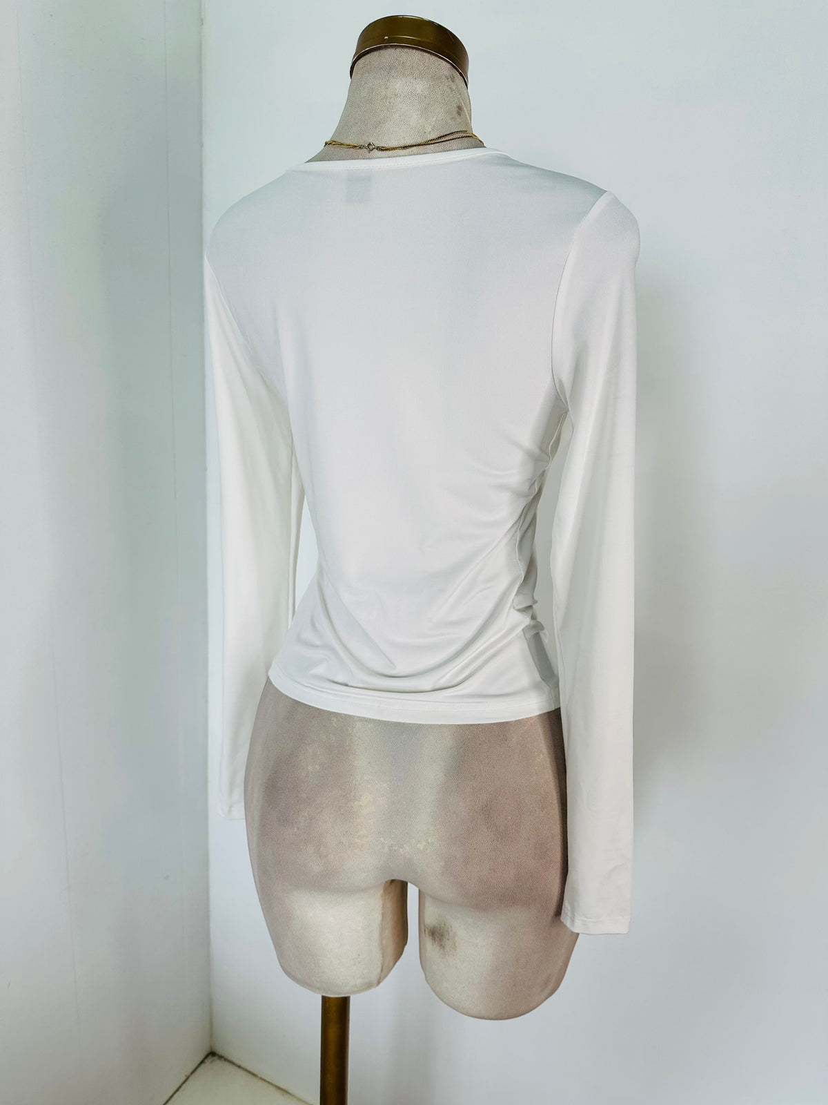Blusa blanca lazo