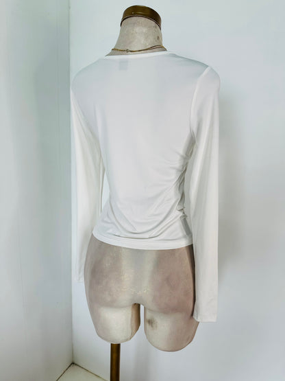 Blusa blanca lazo