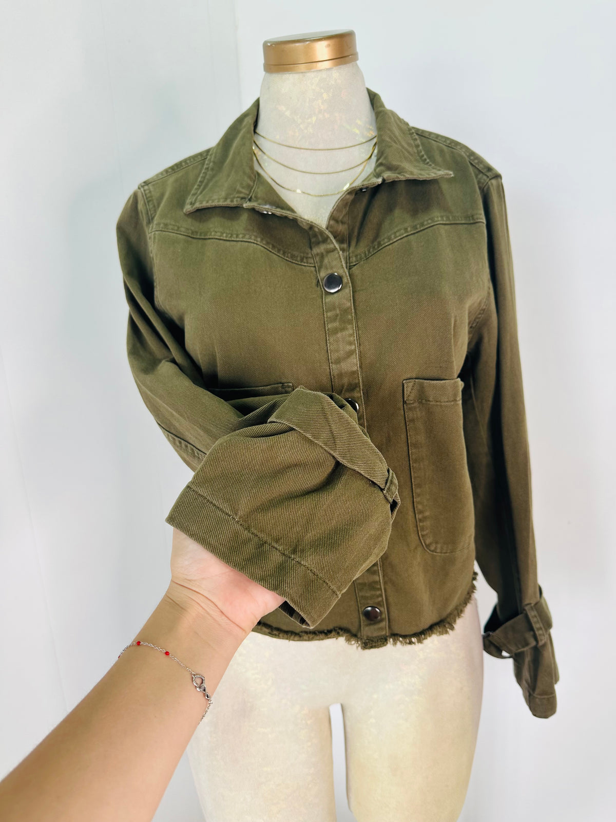 Jacket mezclilla verde