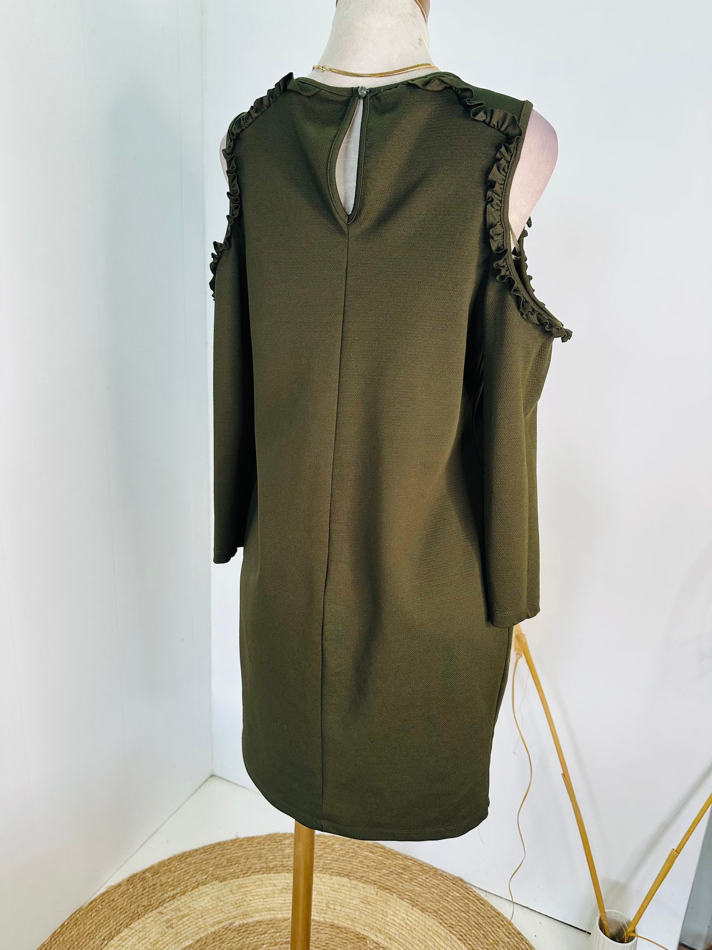 Vestido verde musgo