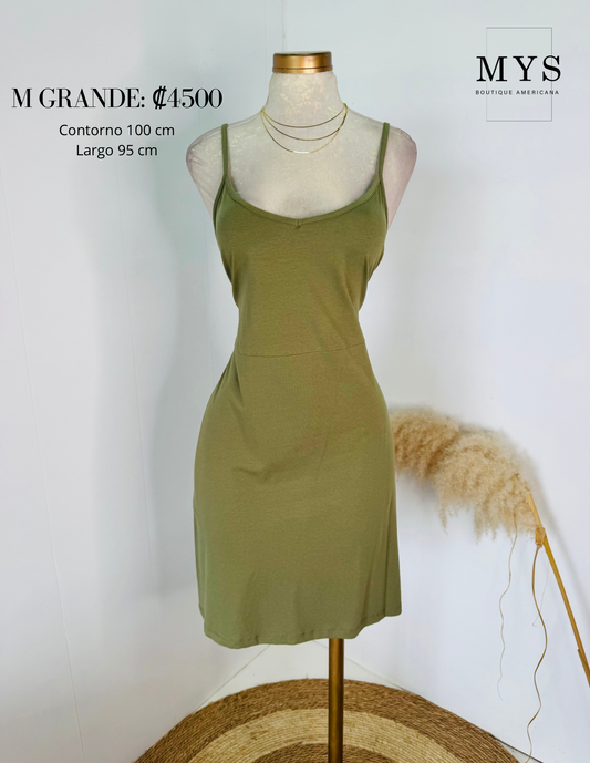 Vestido verde musgo