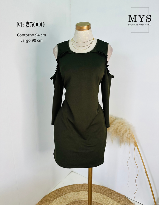 Vestido verde musgo