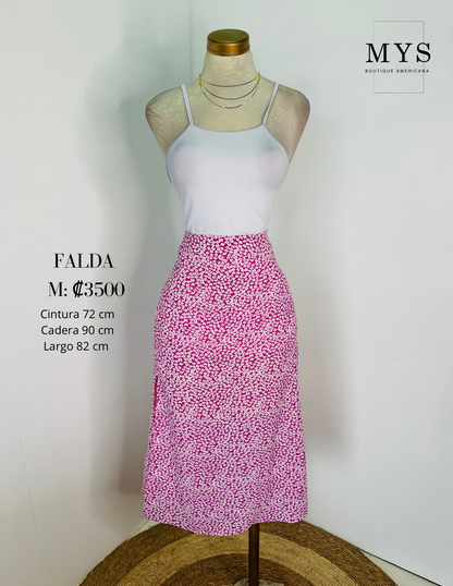 Falda larga estampada
