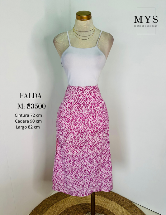 Falda larga estampada