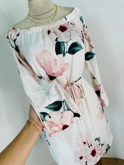 Vestido blanco flores