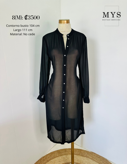 Vestido camisero negro