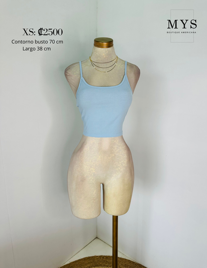 Blusa tirantes celeste