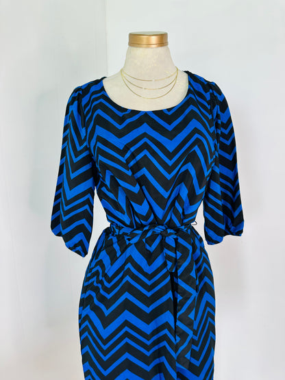 Vestido azul rayas