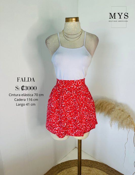 Falda flores