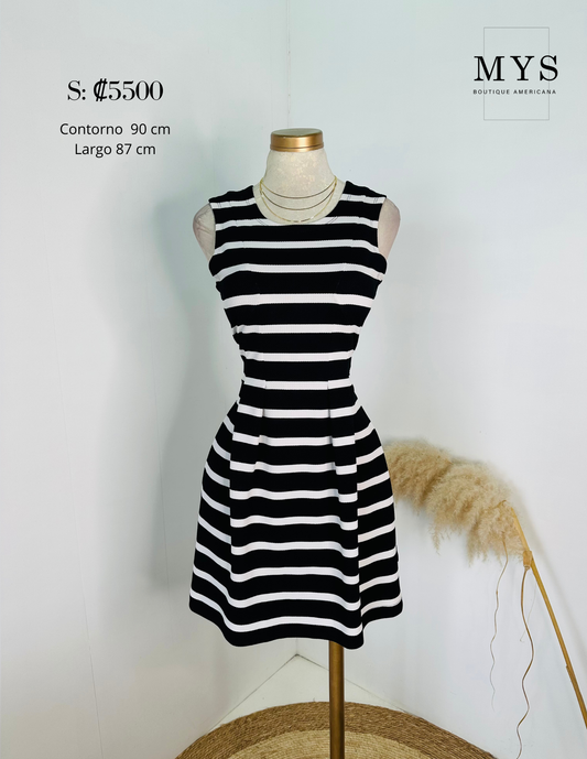 Vestido rayas negro