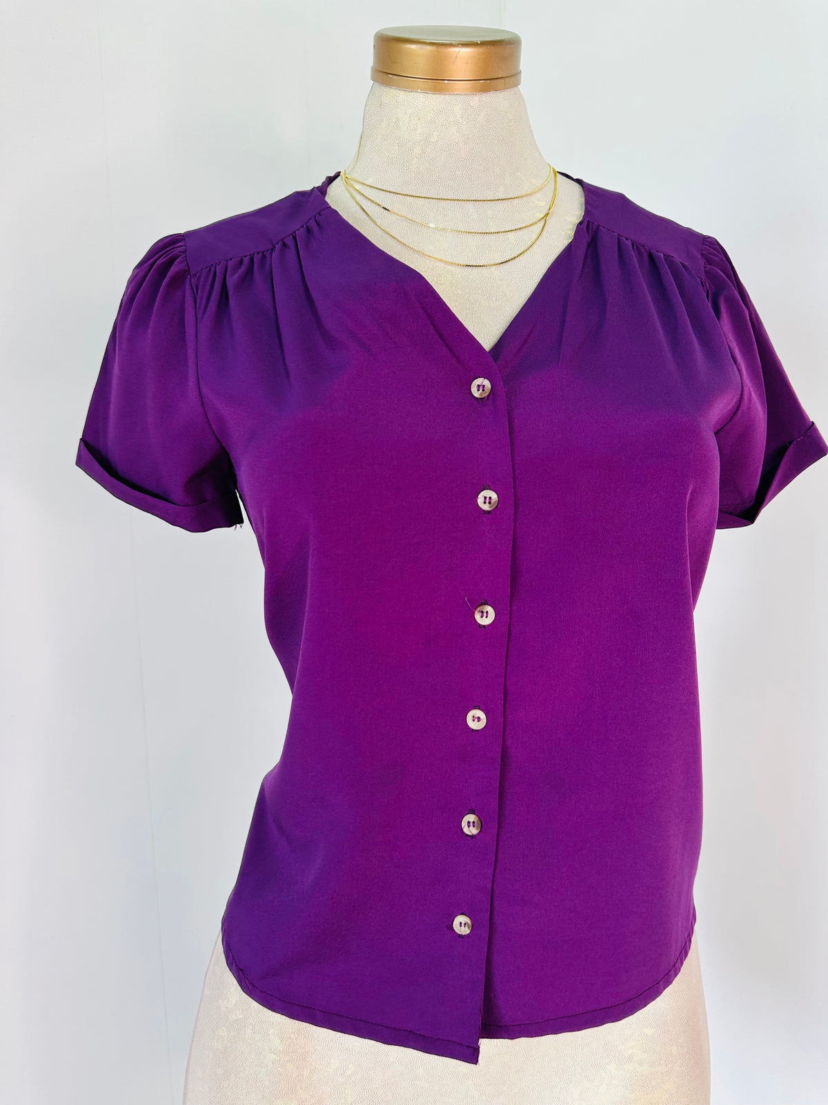 Blusa morada botones