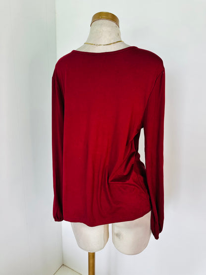 Blusa vino encaje