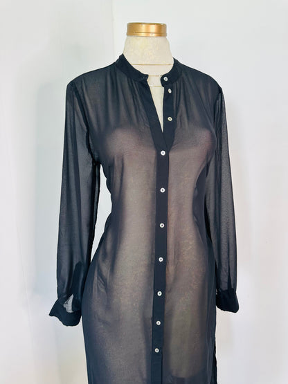 Vestido camisero negro