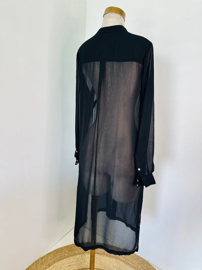 Vestido camisero negro